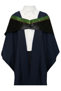 設計橄欖綠撞黑色畢業袍披巾      訂製香港理工大學碩士畢業袍     教育與兒童心理學碩士     畢業袍生產商  PolyU  DA553